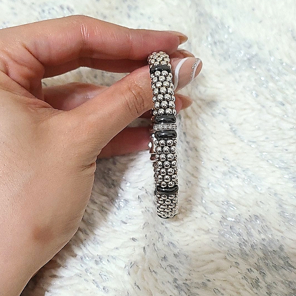 Lagos Black Diamond Caviar Bracelet